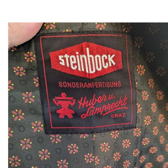 Vintage Steinbock Trachten Grey Green Wool Oktoberfest Tyrol Blazer Austrian SEE - Picture 3 of 16